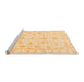 Sideview of Machine Washable Oriental Orange Traditional Area Rugs, wshabs3465org