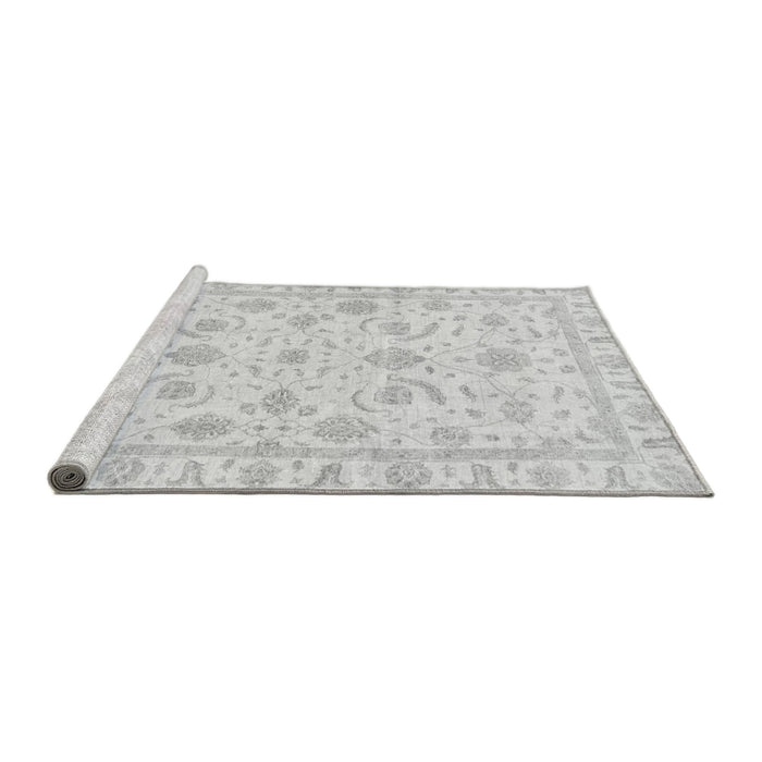 Sideview of Machine Washable Oriental Gray Traditional Rug, wshabs3465gry