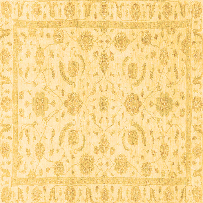 Square Machine Washable Oriental Brown Traditional Rug, wshabs3465brn