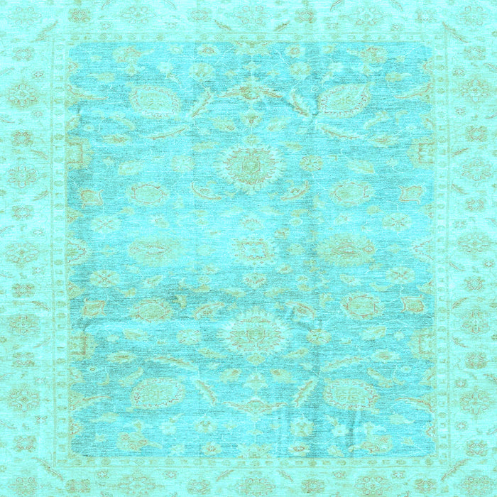 Square Oriental Light Blue Traditional Rug, abs3466lblu