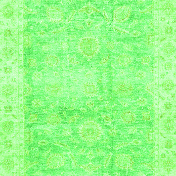 Machine Washable Oriental Green Traditional Area Rugs, wshabs3466grn