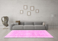 Machine Washable Oriental Pink Traditional Rug, wshabs3466pnk