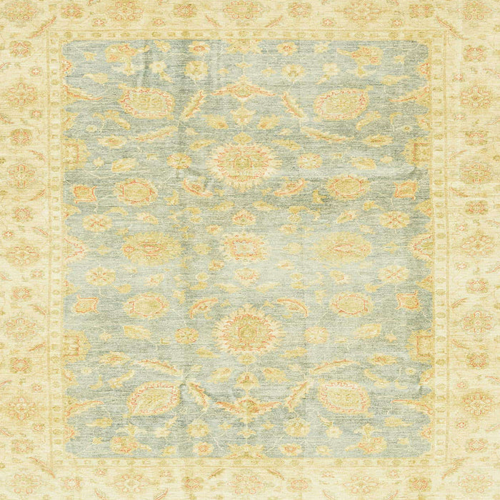 Square Abstract Yellow Oriental Rug, abs3466