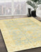 Machine Washable Abstract Yellow Rug in a Family Room, wshabs3466