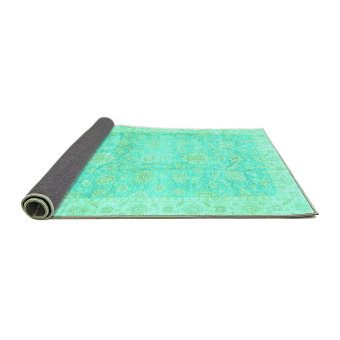 Sideview of Oriental Turquoise Traditional Rug, abs3466turq