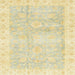 Square Machine Washable Abstract Yellow Rug, wshabs3466