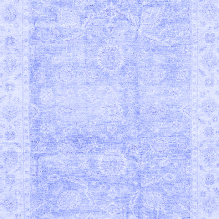 Machine Washable Oriental Blue Traditional Rug, wshabs3466blu