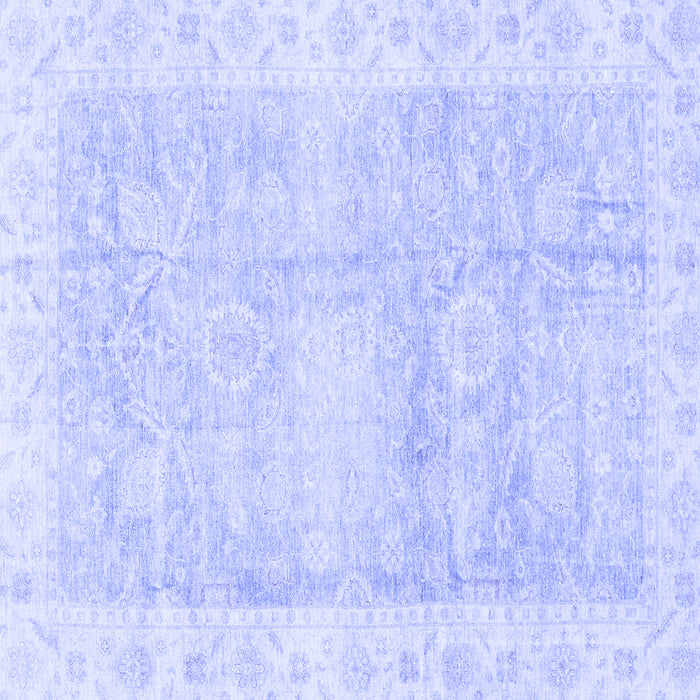 Square Oriental Blue Traditional Rug, abs3466blu