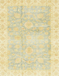 Machine Washable Abstract Yellow Rug, wshabs3466