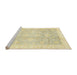 Sideview of Machine Washable Abstract Sun Yellow Rug, wshabs3467