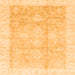 Square Oriental Orange Traditional Rug, abs3467org