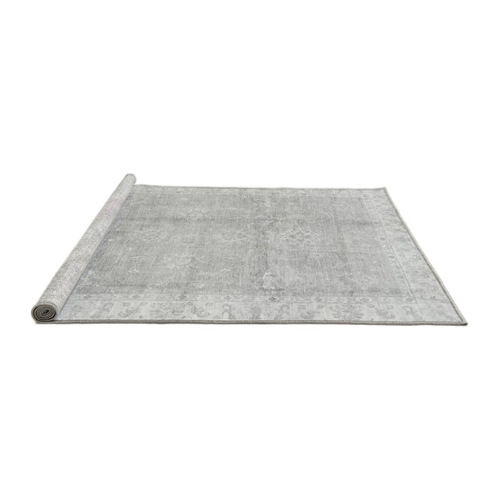 Sideview of Machine Washable Oriental Gray Traditional Rug, wshabs3467gry