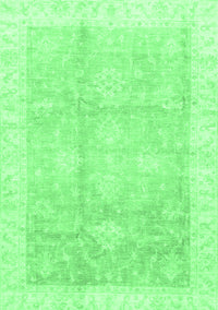 Oriental Emerald Green Traditional Rug, abs3467emgrn