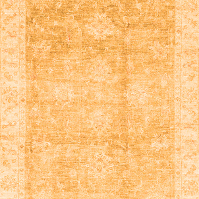 Machine Washable Oriental Orange Traditional Area Rugs, wshabs3467org