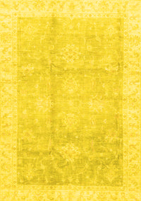 Oriental Yellow Traditional Rug, abs3467yw