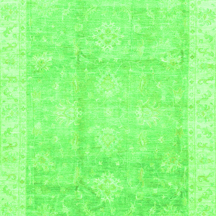 Machine Washable Oriental Green Traditional Area Rugs, wshabs3467grn
