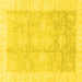 Square Oriental Yellow Traditional Rug, abs3467yw