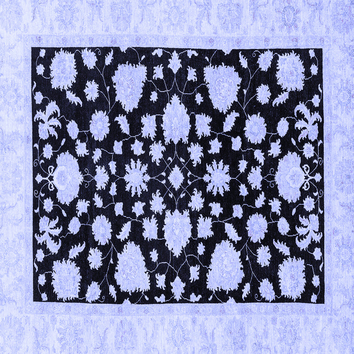 Square Oriental Blue Traditional Rug, abs3468blu