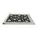 Sideview of Machine Washable Oriental Gray Traditional Rug, wshabs3468gry