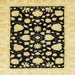 Square Machine Washable Abstract Mustard Yellow Rug, wshabs3468