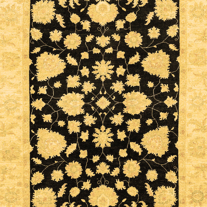 Machine Washable Oriental Brown Traditional Rug, wshabs3468brn