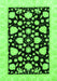 Machine Washable Oriental Green Traditional Area Rugs, wshabs3468grn