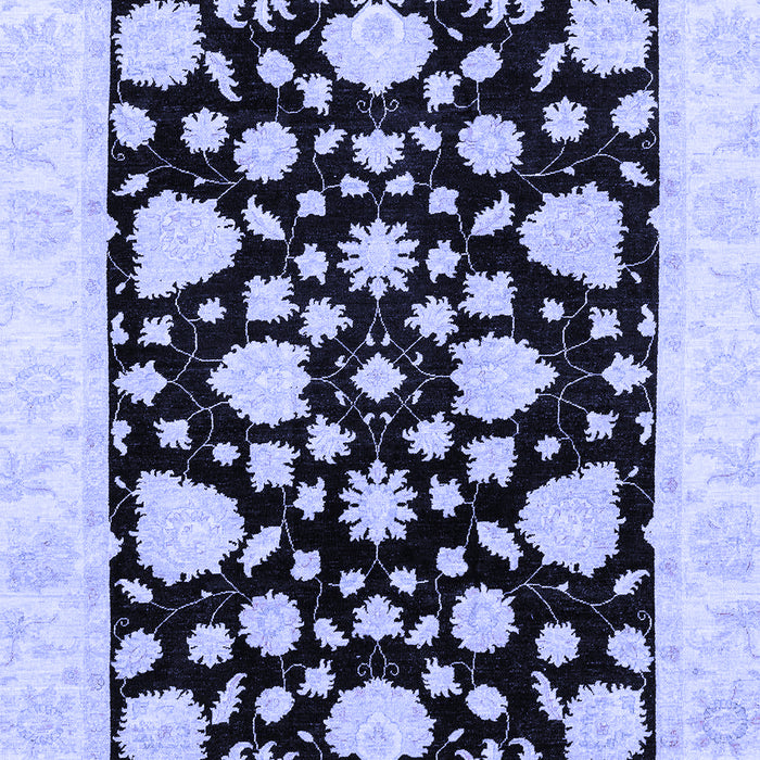 Machine Washable Oriental Blue Traditional Rug, wshabs3468blu