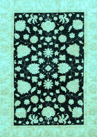 Oriental Light Blue Traditional Rug, abs3468lblu