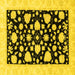 Square Oriental Yellow Traditional Rug, abs3468yw