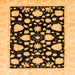 Square Machine Washable Oriental Orange Traditional Area Rugs, wshabs3468org