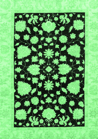 Oriental Emerald Green Traditional Rug, abs3468emgrn