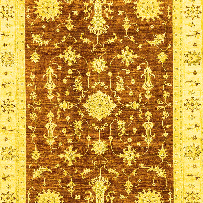 Machine Washable Abstract Yellow Modern Rug, wshabs3469yw