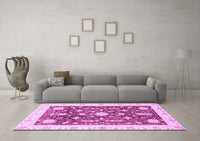 Machine Washable Abstract Purple Modern Rug, wshabs3469pur