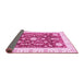 Sideview of Abstract Pink Modern Rug, abs3469pnk