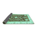 Sideview of Abstract Turquoise Modern Rug, abs3469turq