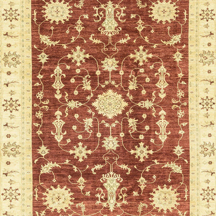 Machine Washable Abstract Mustard Yellow Rug, wshabs3469