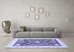 Machine Washable Abstract Blue Modern Rug in a Living Room, wshabs3469blu