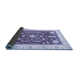 Sideview of Abstract Blue Modern Rug, abs3469blu