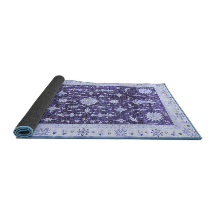 Sideview of Abstract Blue Modern Rug, abs3469blu