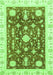 Machine Washable Abstract Green Modern Area Rugs, wshabs3469grn