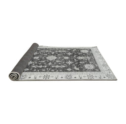 Sideview of Abstract Gray Modern Rug, abs3469gry