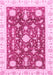 Machine Washable Abstract Pink Modern Rug, wshabs3469pnk