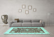 Machine Washable Abstract Light Blue Modern Rug in a Living Room, wshabs3469lblu