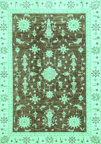 Abstract Turquoise Modern Rug, abs3469turq