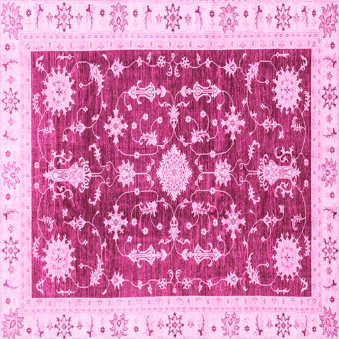 Square Abstract Pink Modern Rug, abs3469pnk