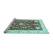 Sideview of Machine Washable Abstract Light Blue Modern Rug, wshabs3469lblu