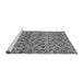 Sideview of Machine Washable Abstract Gray Modern Rug, wshabs346gry