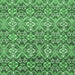 Square Machine Washable Abstract Emerald Green Modern Area Rugs, wshabs346emgrn