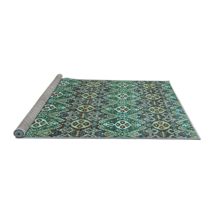 Sideview of Machine Washable Abstract Light Blue Modern Rug, wshabs346lblu