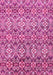 Machine Washable Abstract Pink Modern Rug, wshabs346pnk